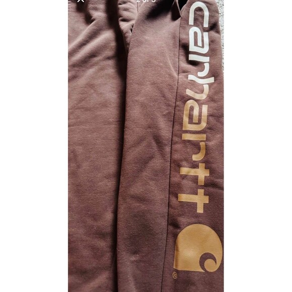 Carhartt Sweatpants Youth Kids S,M,L,XL Brown Fleece Graphic Logo Print  New NWT - Picture 3 of 4
